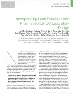 Incorporating Lean Principles into Pharma QC Lab Design - Article